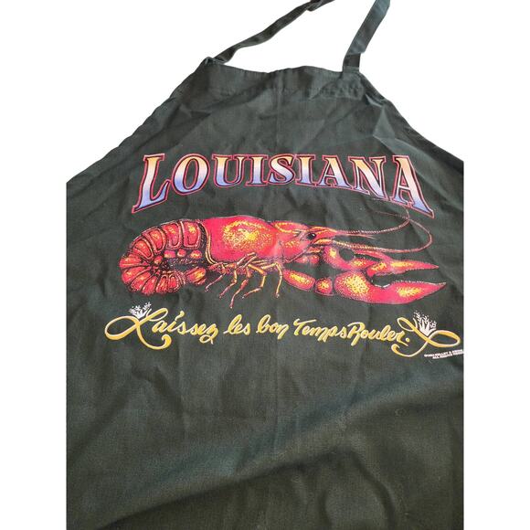 VINTAGE KELLY AND ABIDE 1994 Louisiana Crawfish Green Apron - Picture 1 of 6